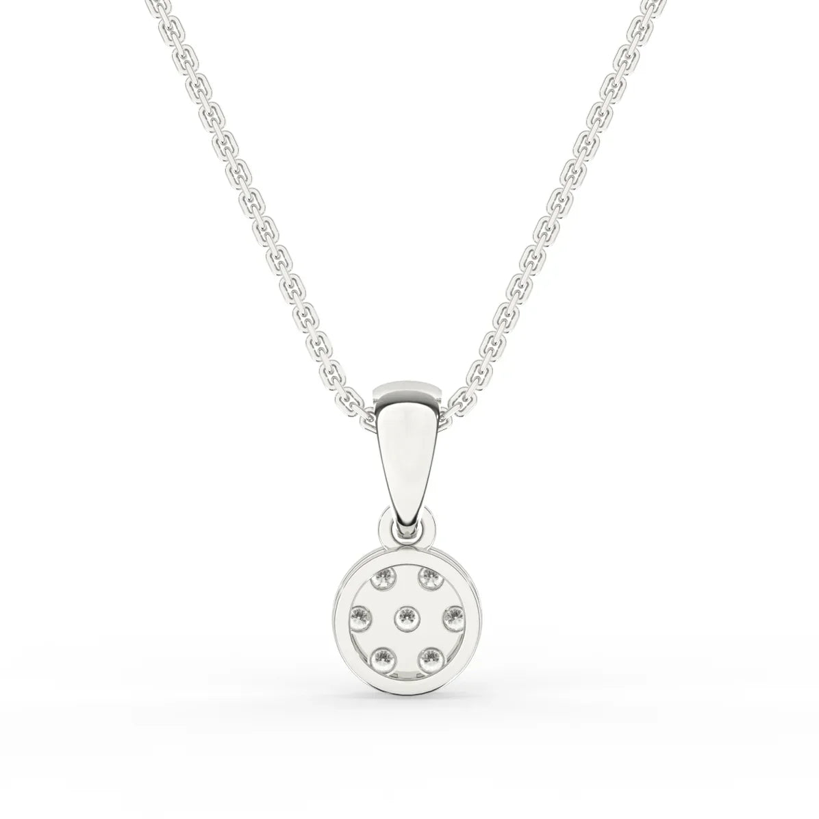 Round Cluster Diamond Pendant