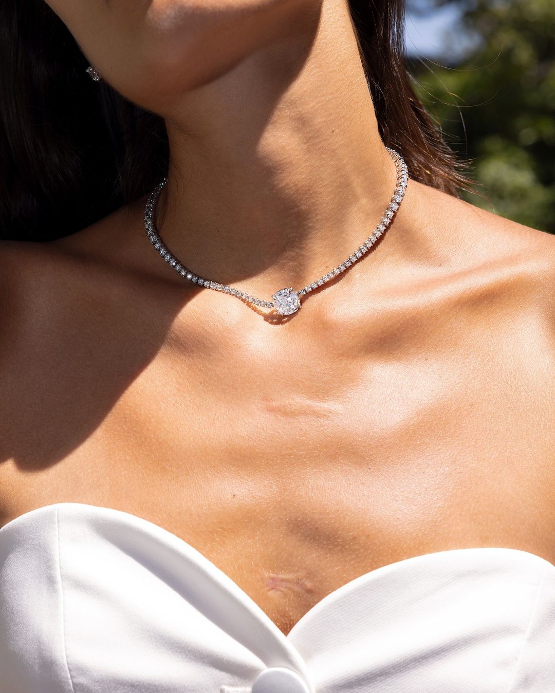 Antique Cushion Cut Collar Necklace
