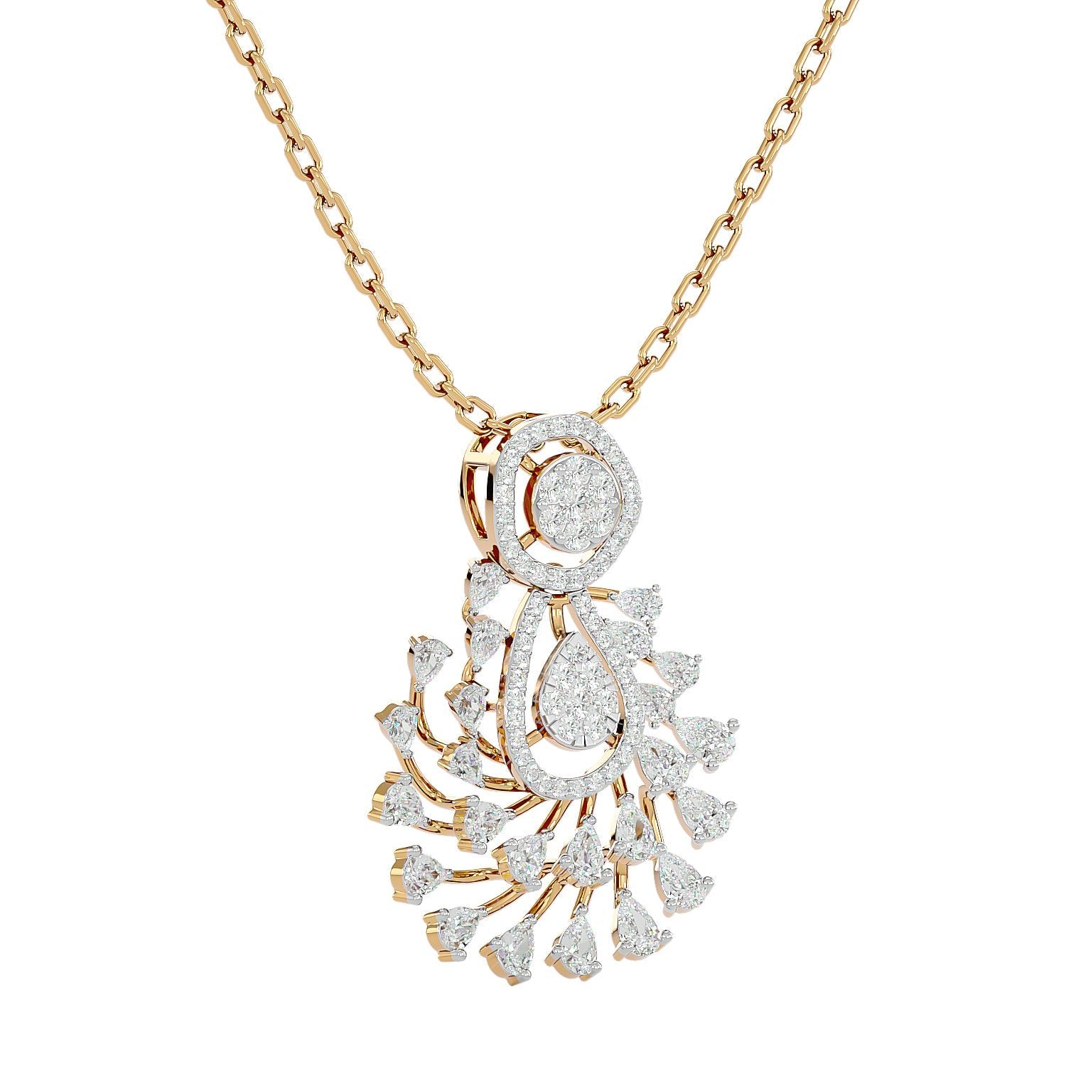 Swirling Diamond Pendant