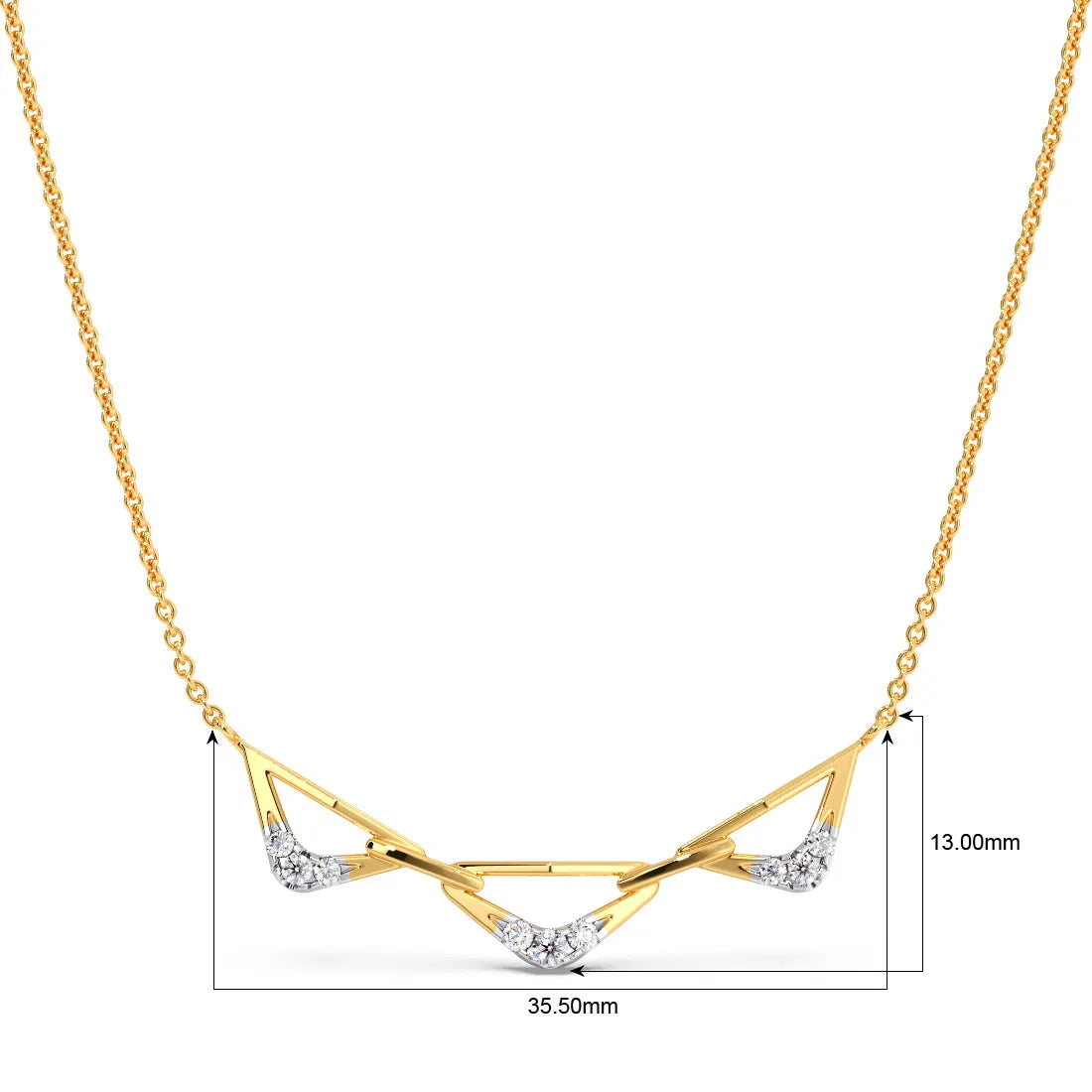Linked Bonds Diamond Pendant Necklace