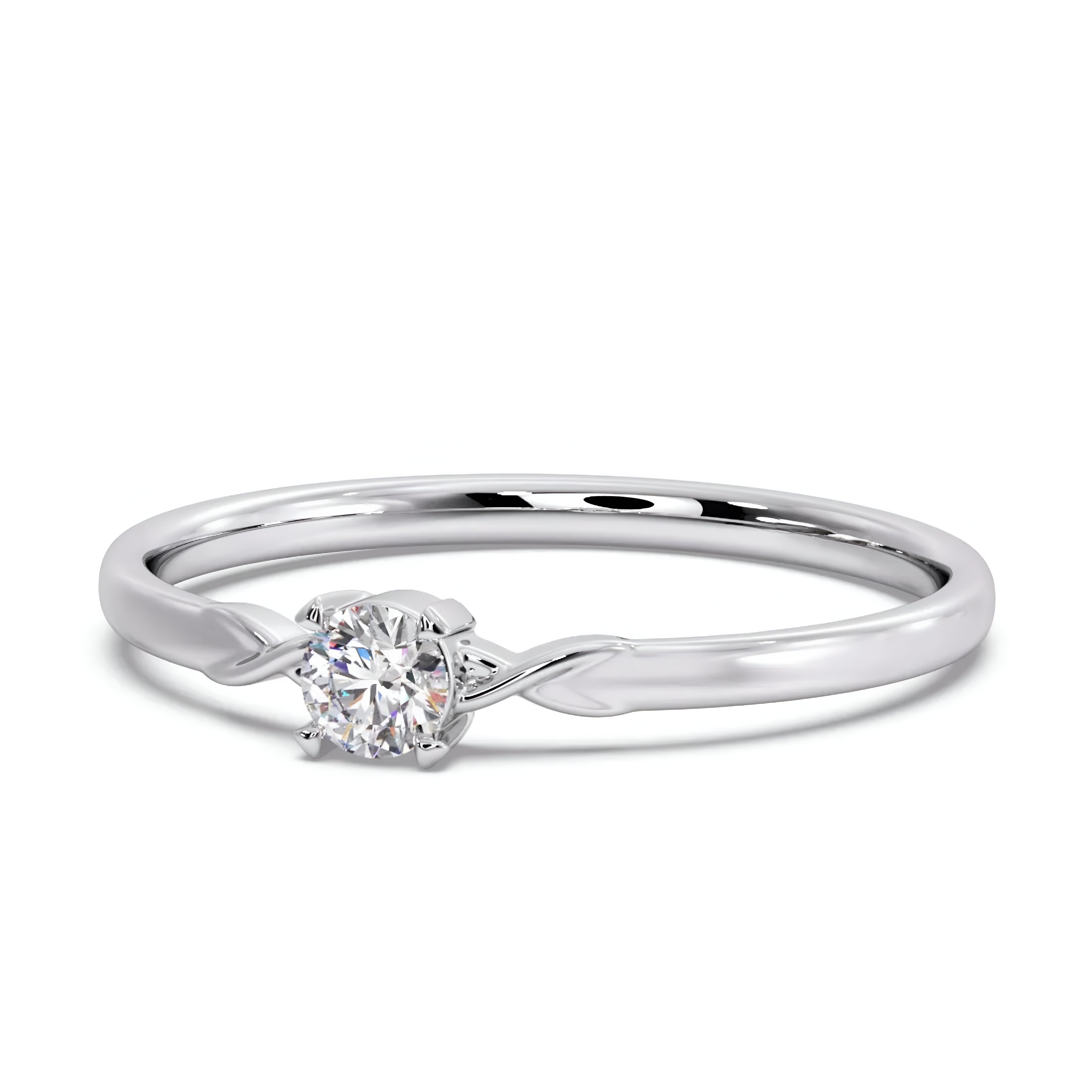 Braylee White gold Solitaire Ring