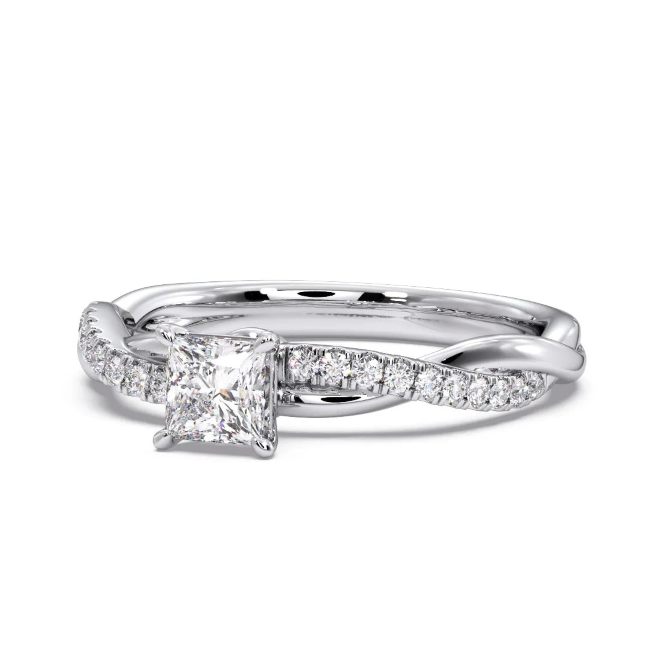 Asarin Princess Solitaire Diamond Ring