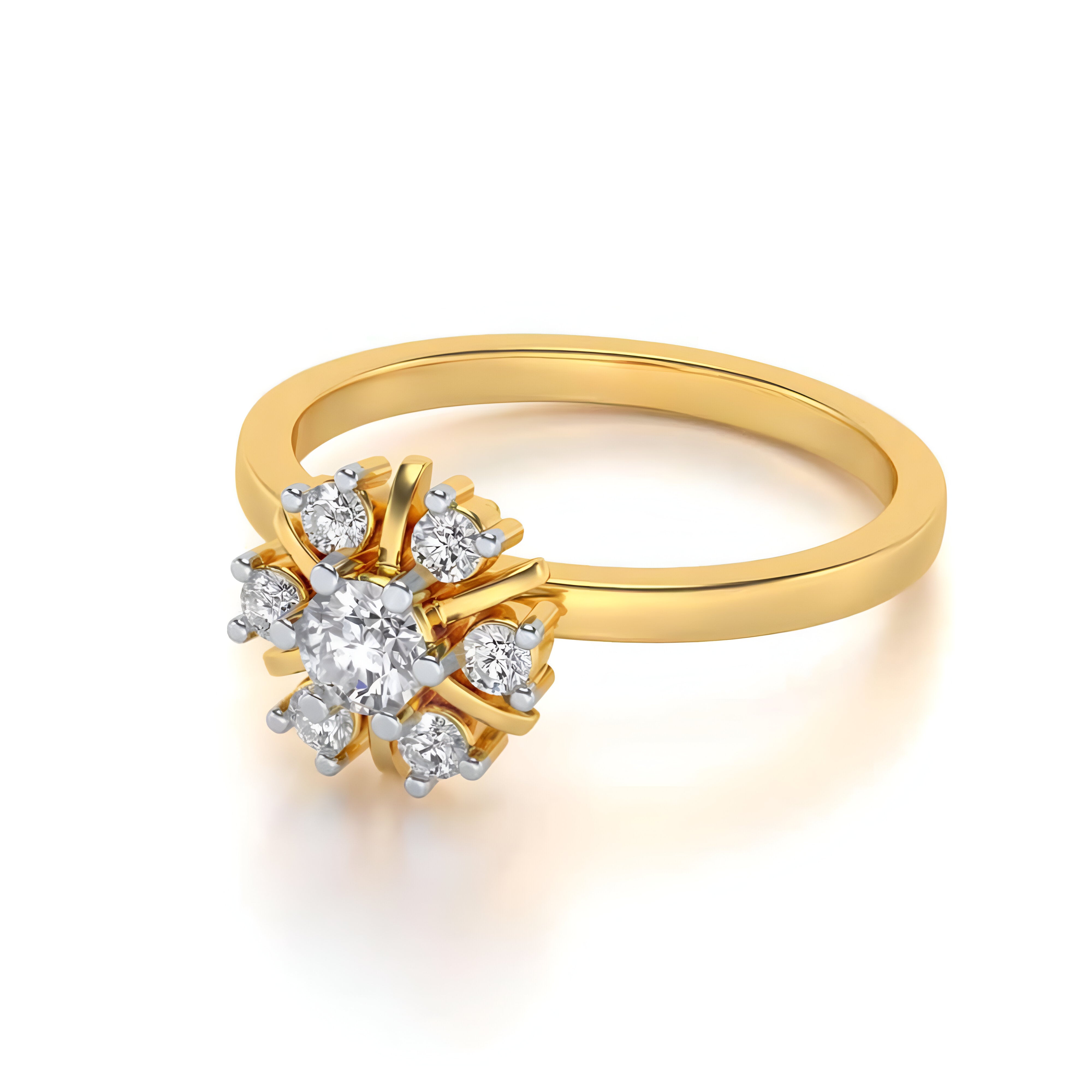 Blissfully elegant Flora Solitaire Diamond Ring