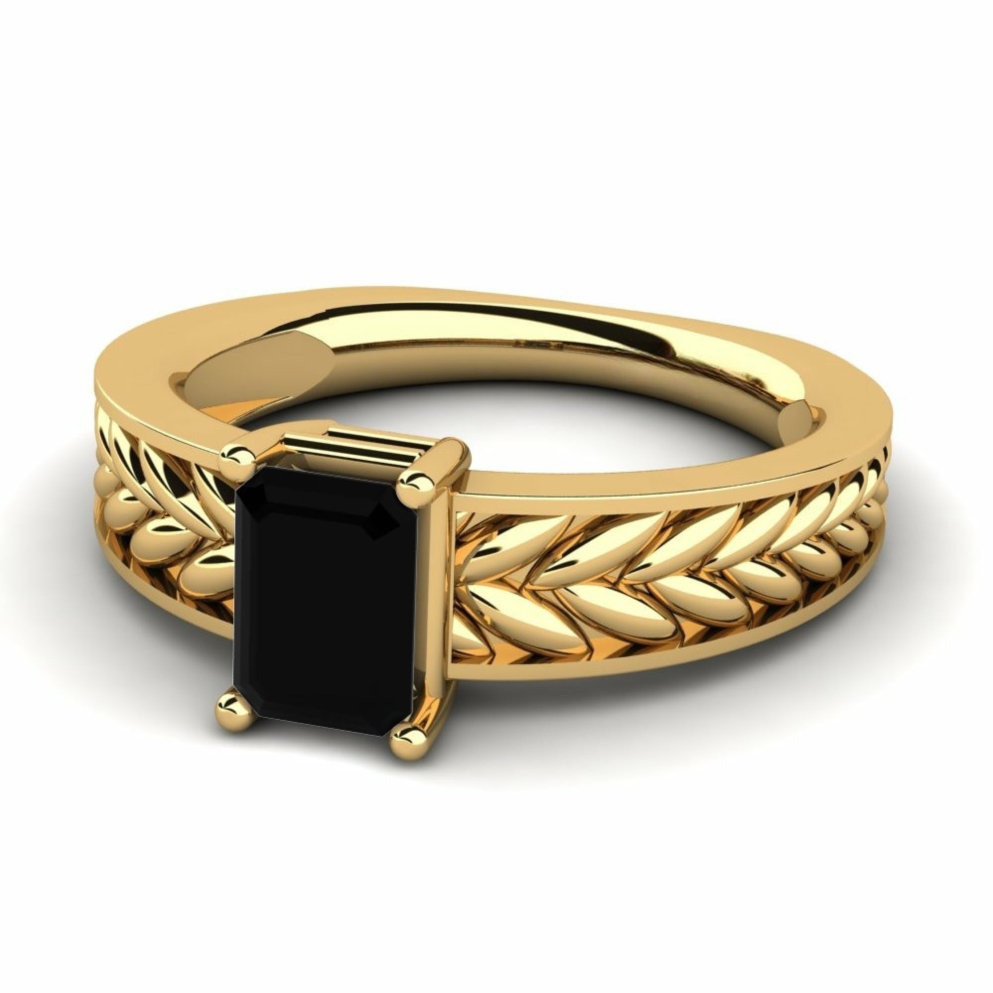 Black Frawli Engagement Ring