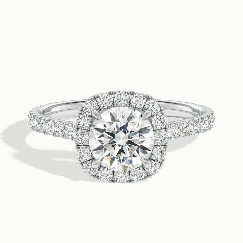 Classic Kelly Halo Engagement Ring (Round)