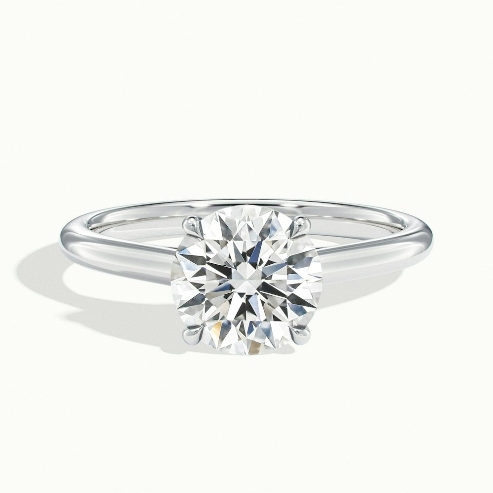 Round Temple Engagement Ring (Round)