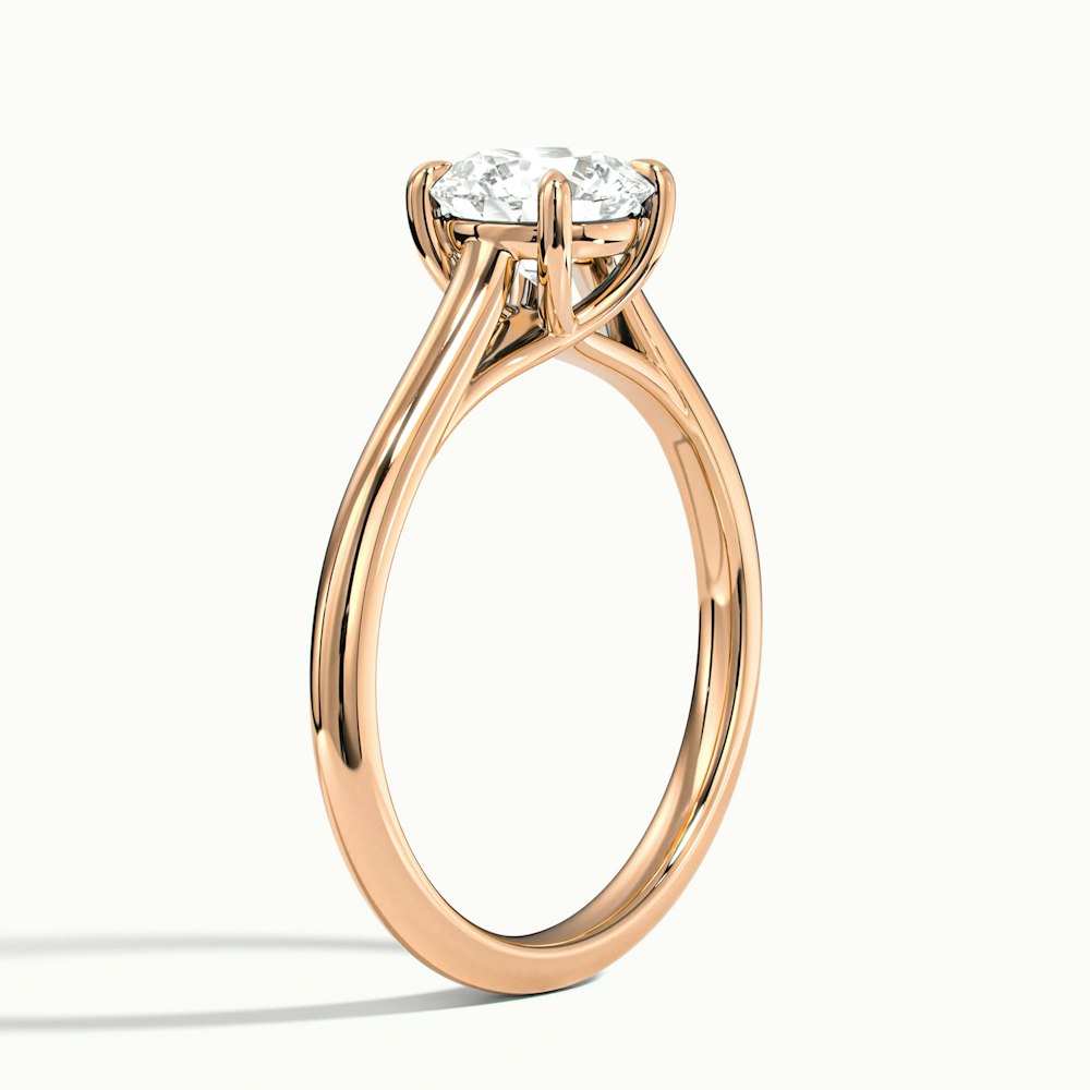 Round Temple Engagement Ring (Round)