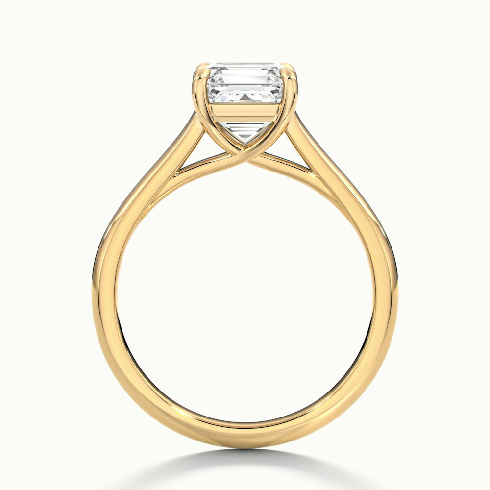 Asscher Cut Temple Engagement Ring