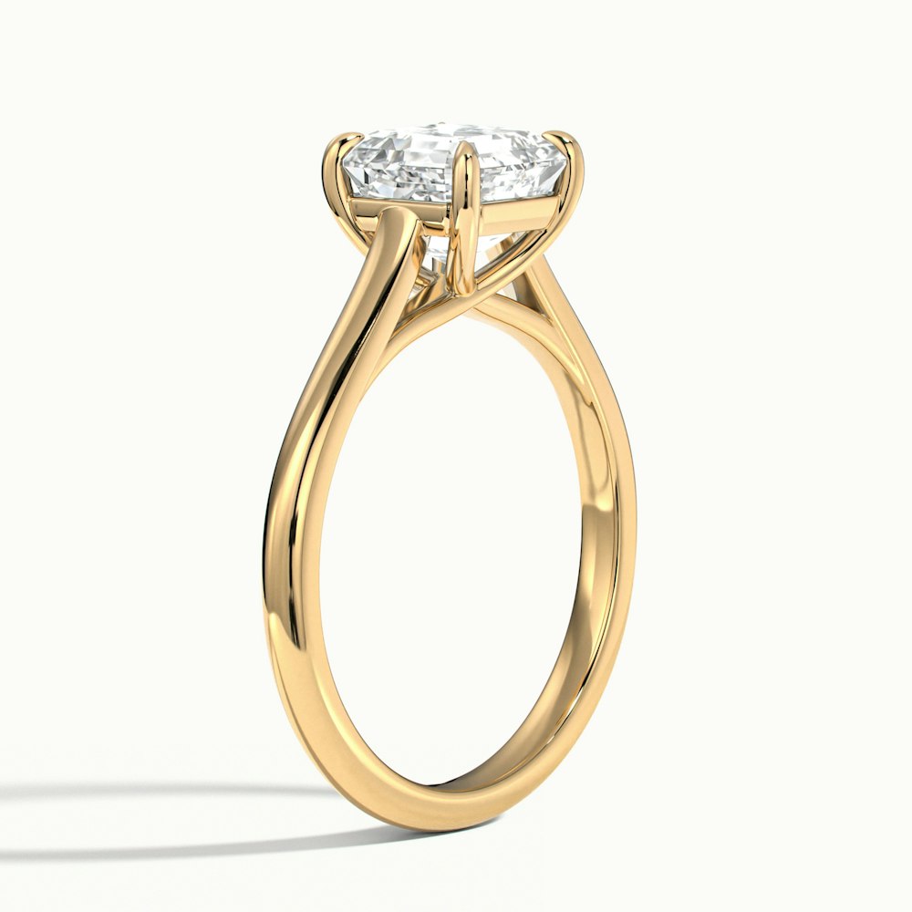 Asscher Cut Temple Engagement Ring