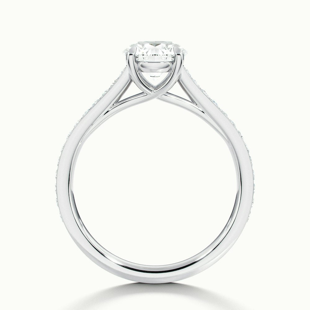 Round Temple Pavé Engagement Ring