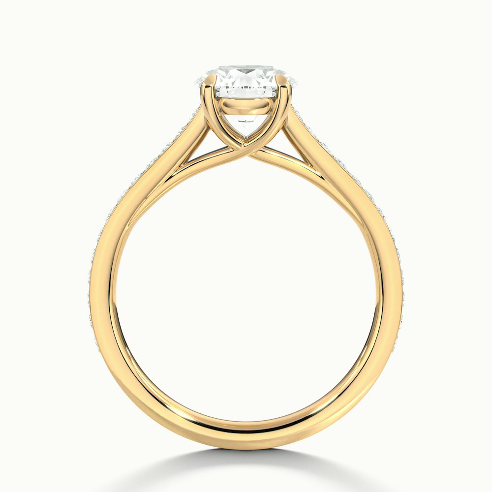 Round Temple Pavé Engagement Ring