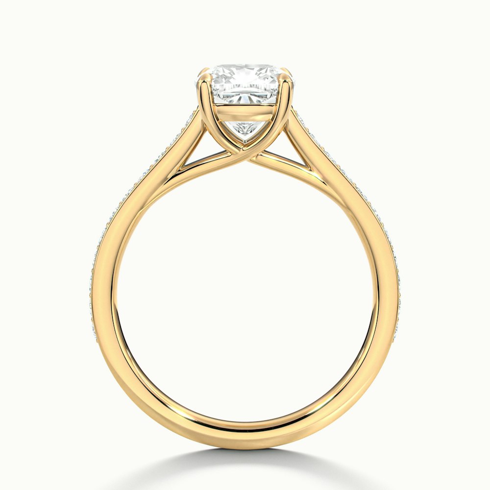 Cushion Temple Pavé Engagement Ring.
