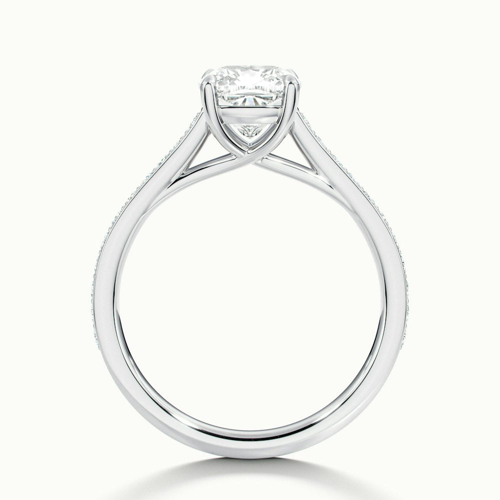 Cushion Temple Pavé Engagement Ring.