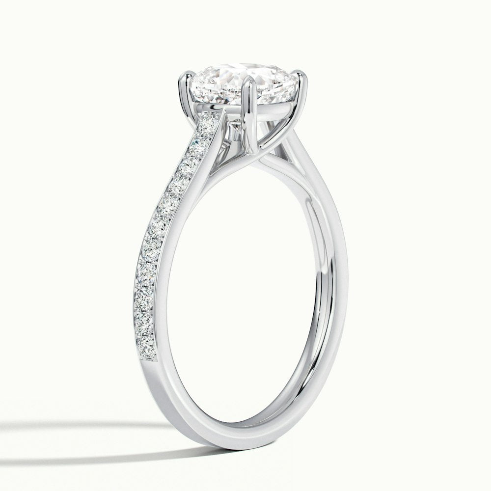 Cushion Temple Pavé Engagement Ring.