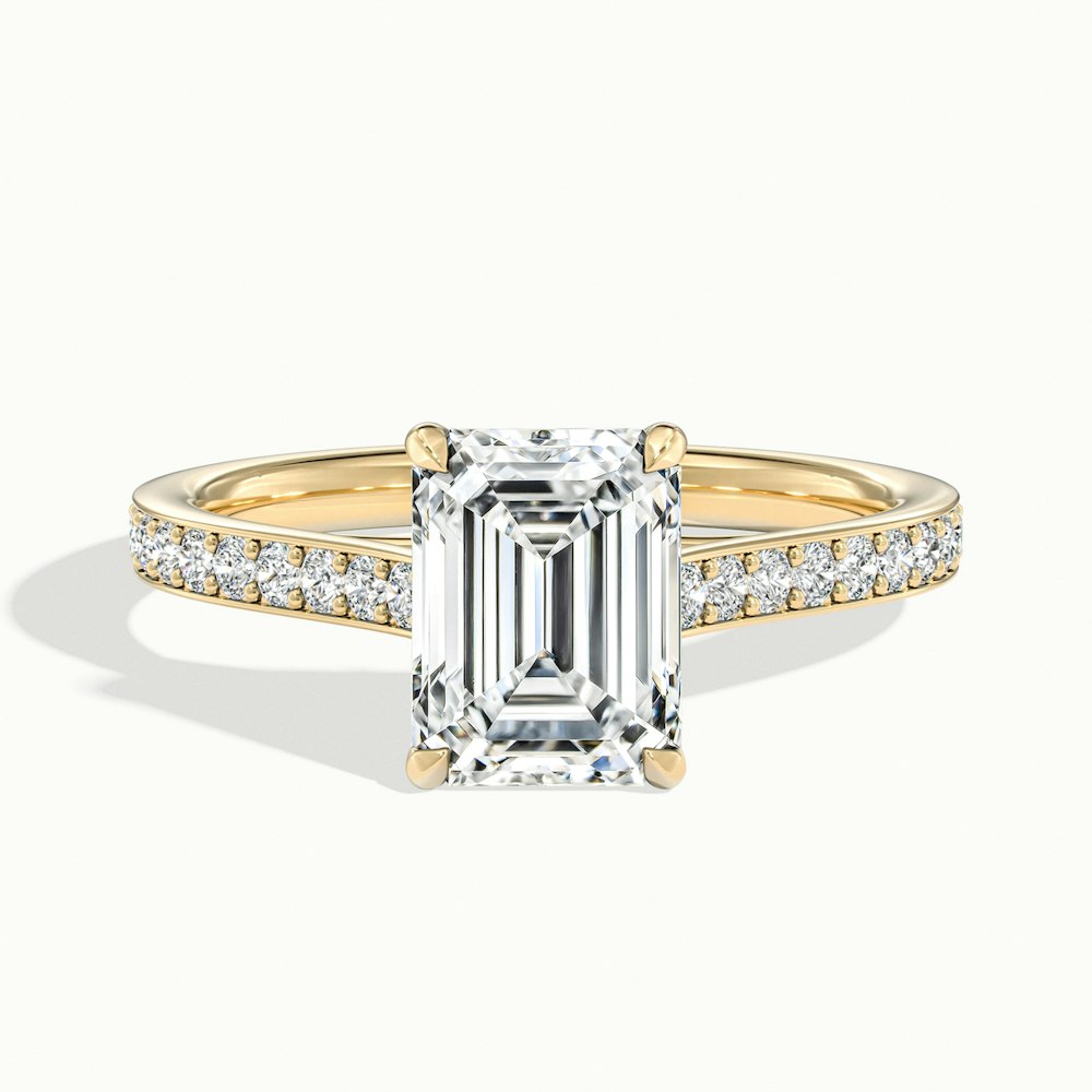 Emerald Temple Pavé Engagement Ring.