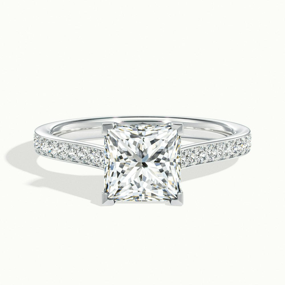Princess Temple Pavé Engagement Ring.