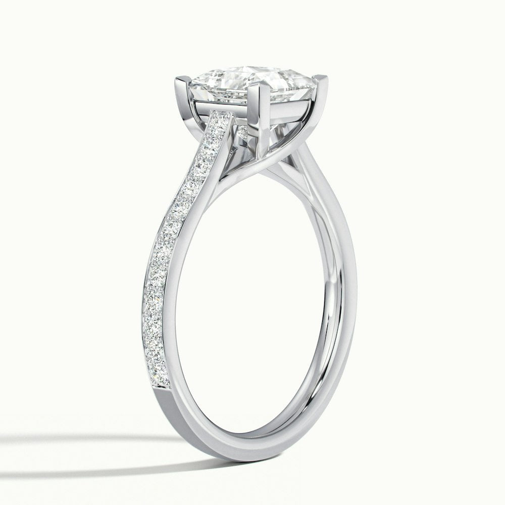 Princess Temple Pavé Engagement Ring.
