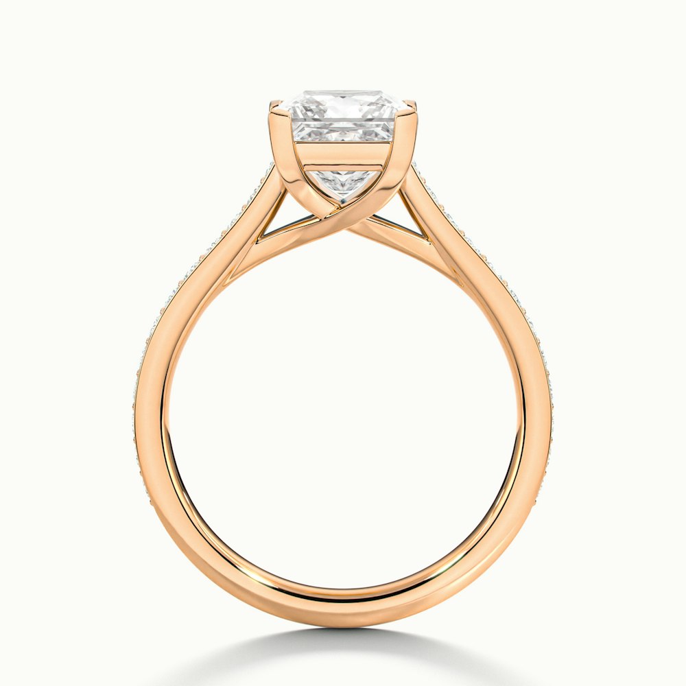 Princess Temple Pavé Engagement Ring.