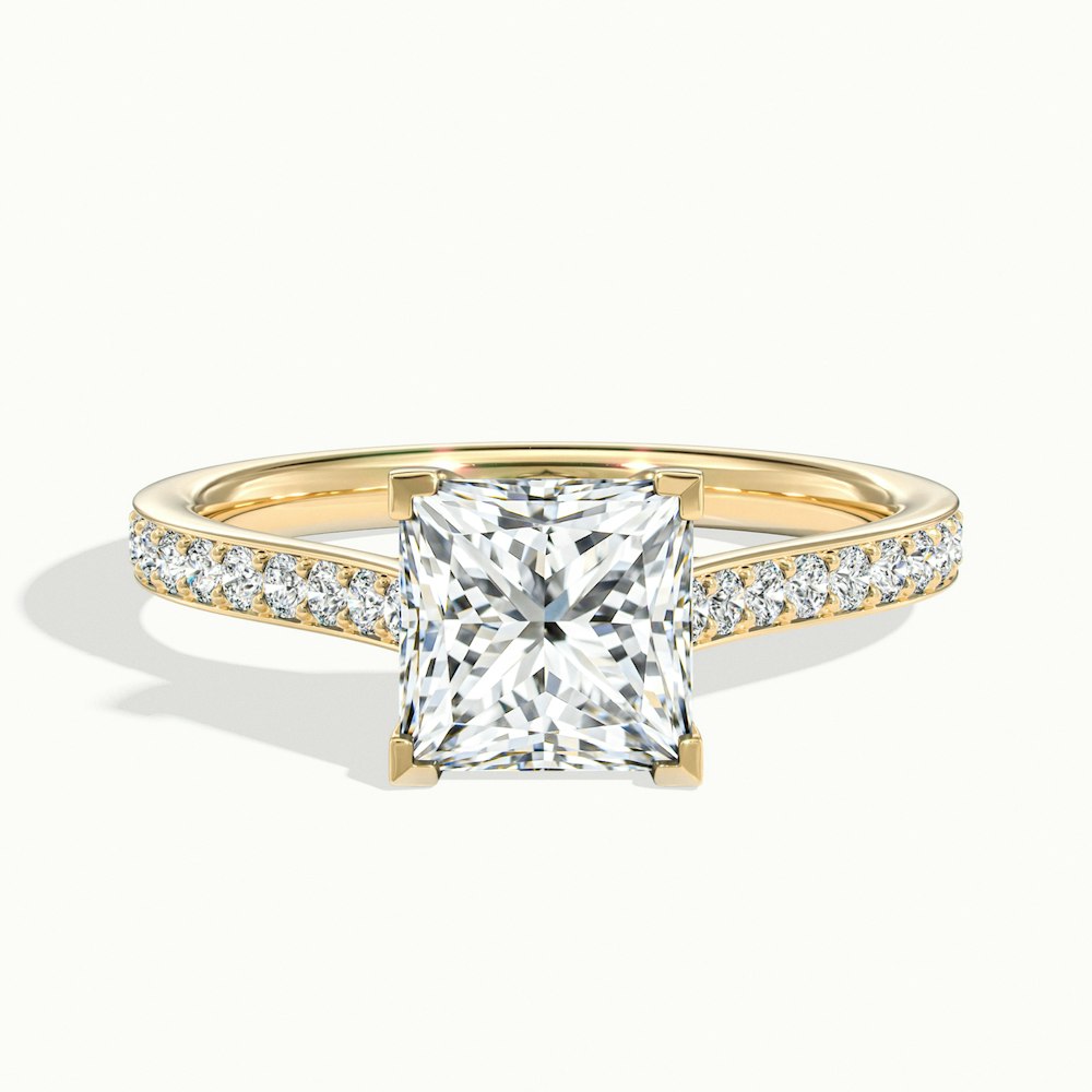 Princess Temple Pavé Engagement Ring.