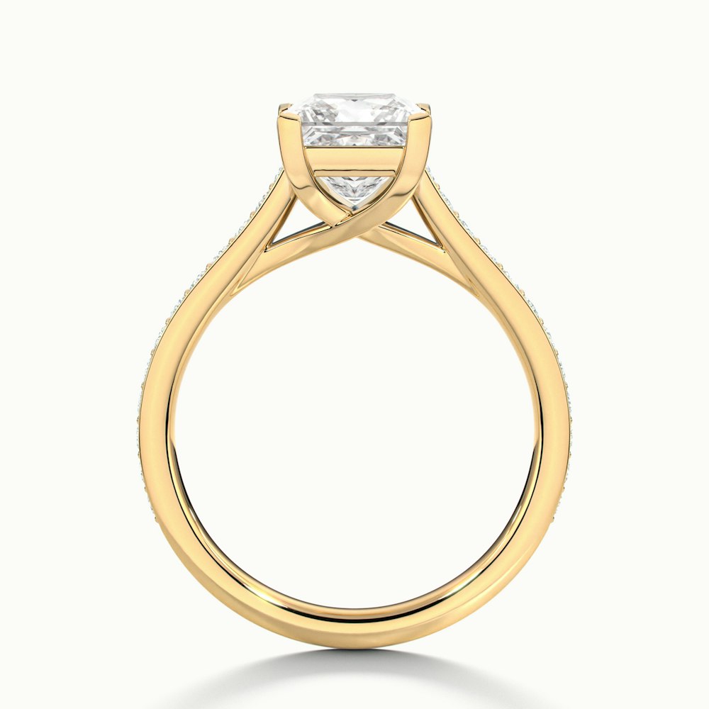 Princess Temple Pavé Engagement Ring.