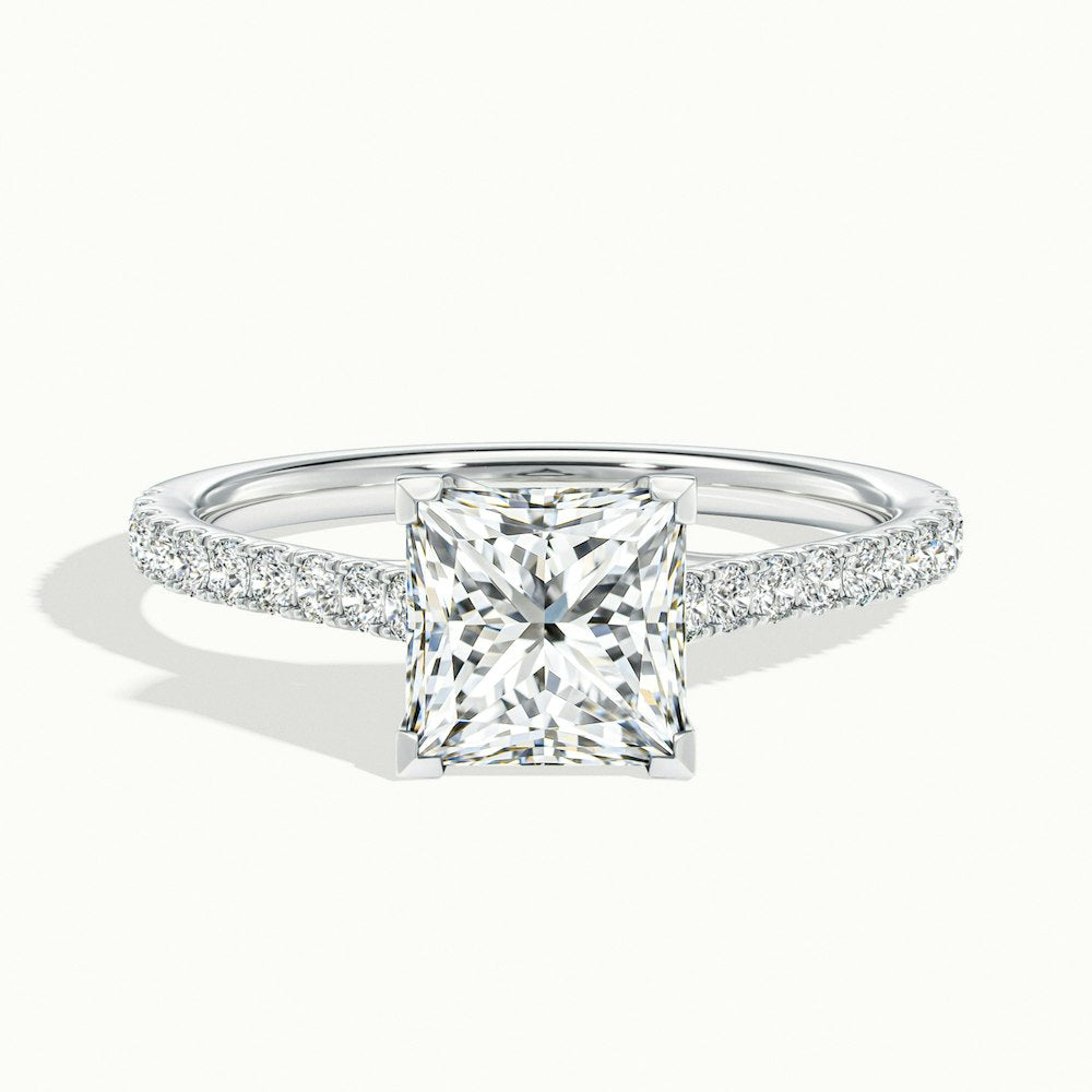 Princess Temple Scallop Engagement Ring.