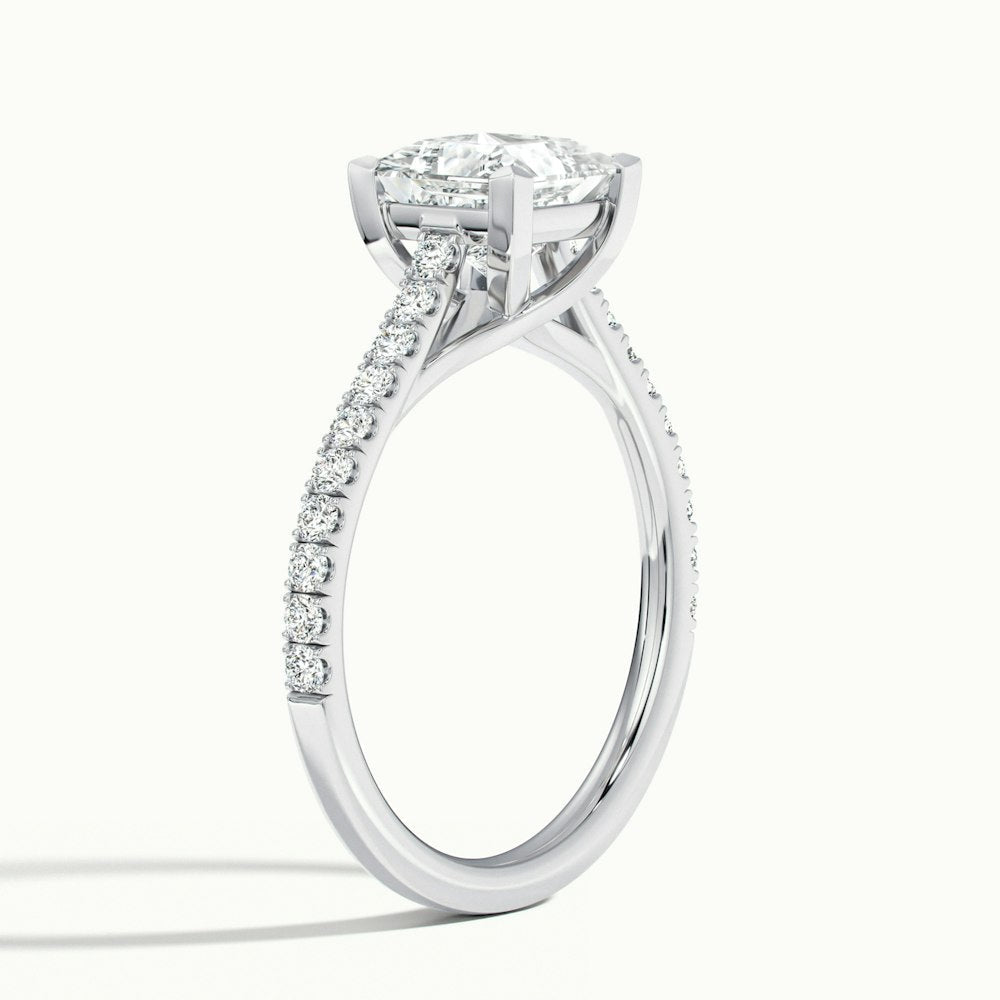 Princess Temple Scallop Engagement Ring.