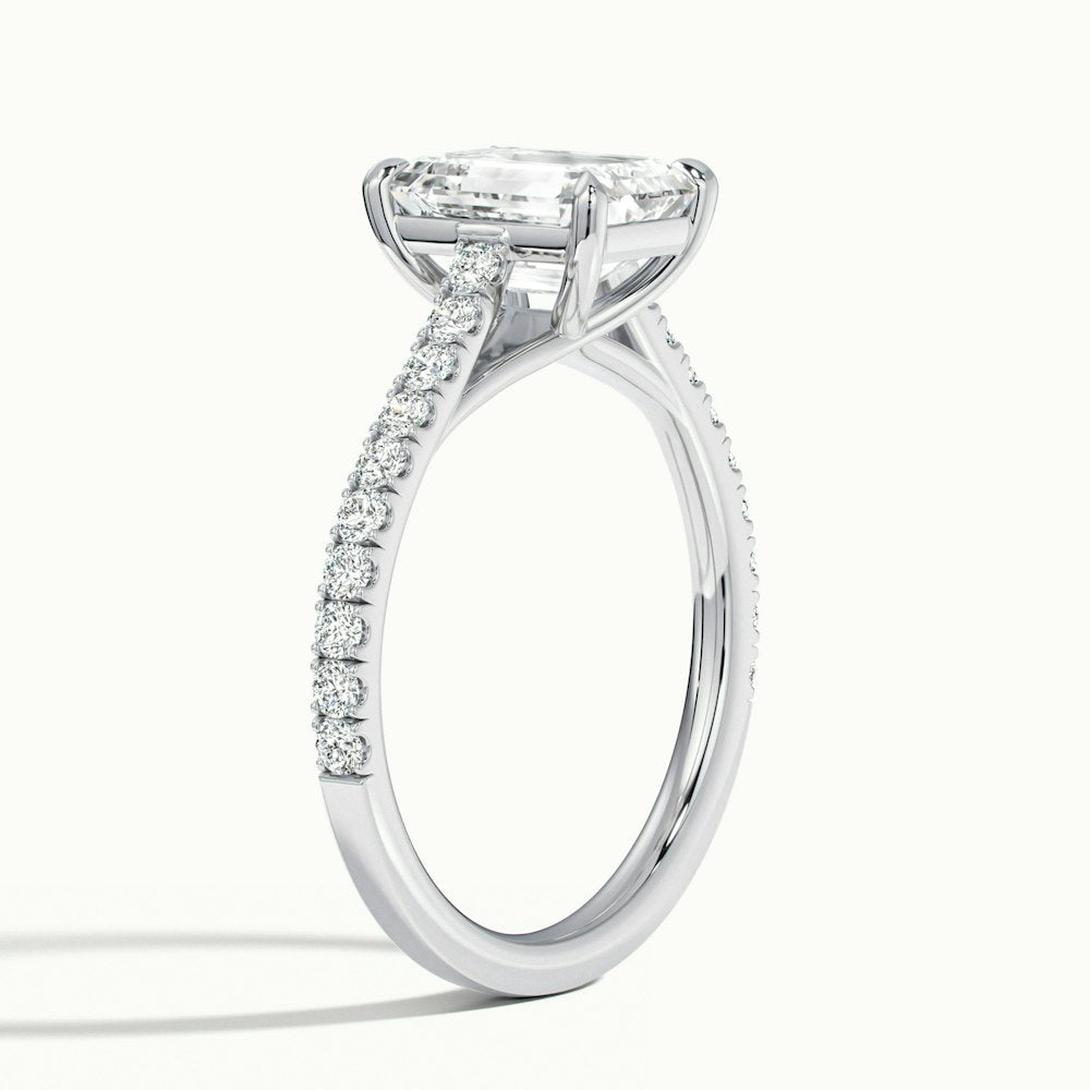 Emerald Temple Scallop Engagement Ring.
