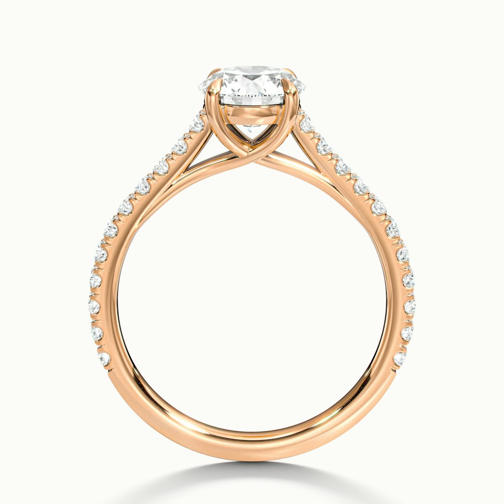 Round Temple Scallop Engagement Ring