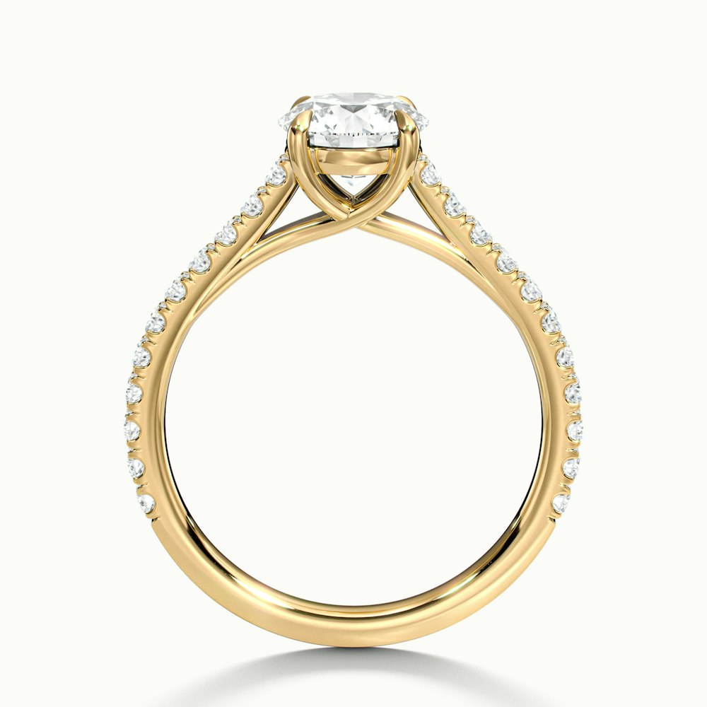 Round Temple Scallop Engagement Ring