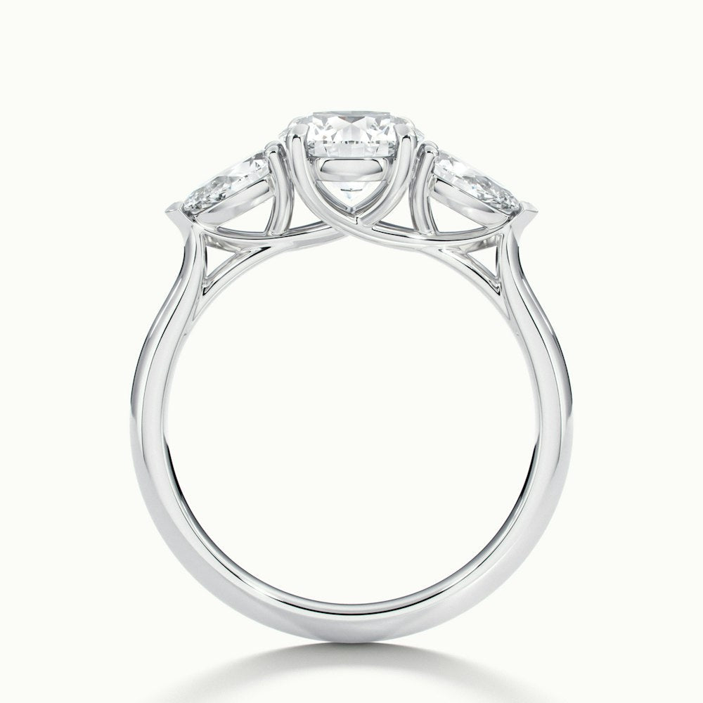 Round Lamear Engagement Ring.