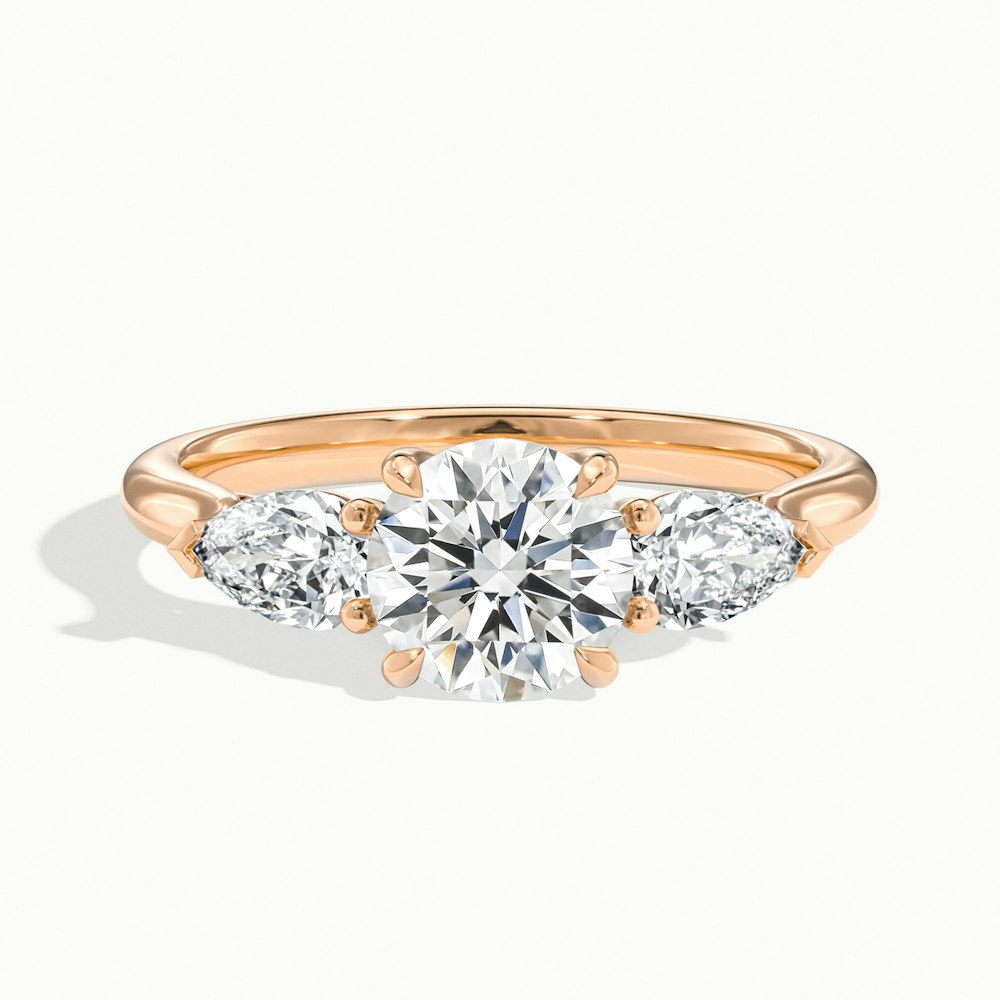 Round Lamear Engagement Ring.