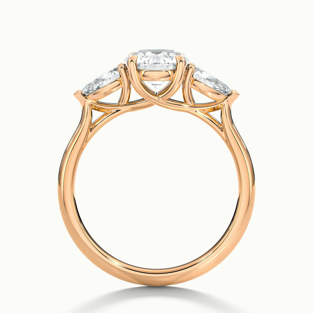 Round Lamear Engagement Ring.