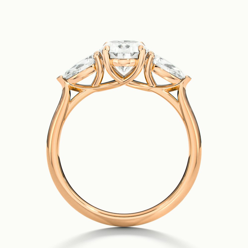 Oval Lamear Engagement Ring.