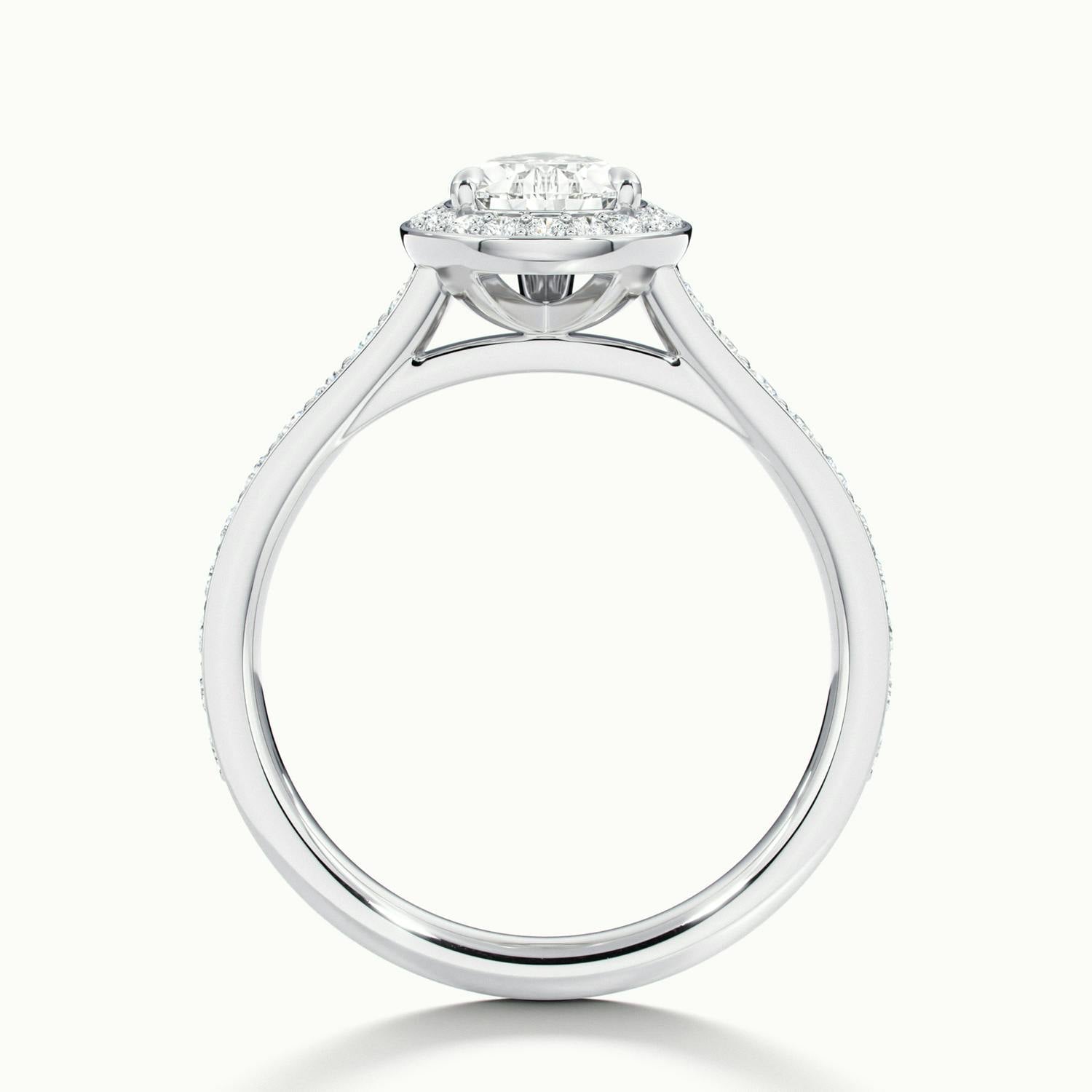 Pear Classic Faye Halo Engagement Ring.