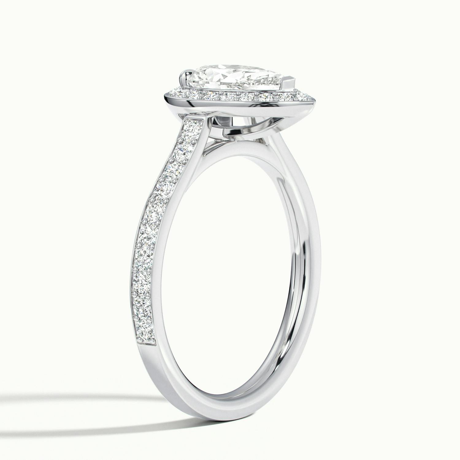 Pear Classic Faye Halo Engagement Ring.