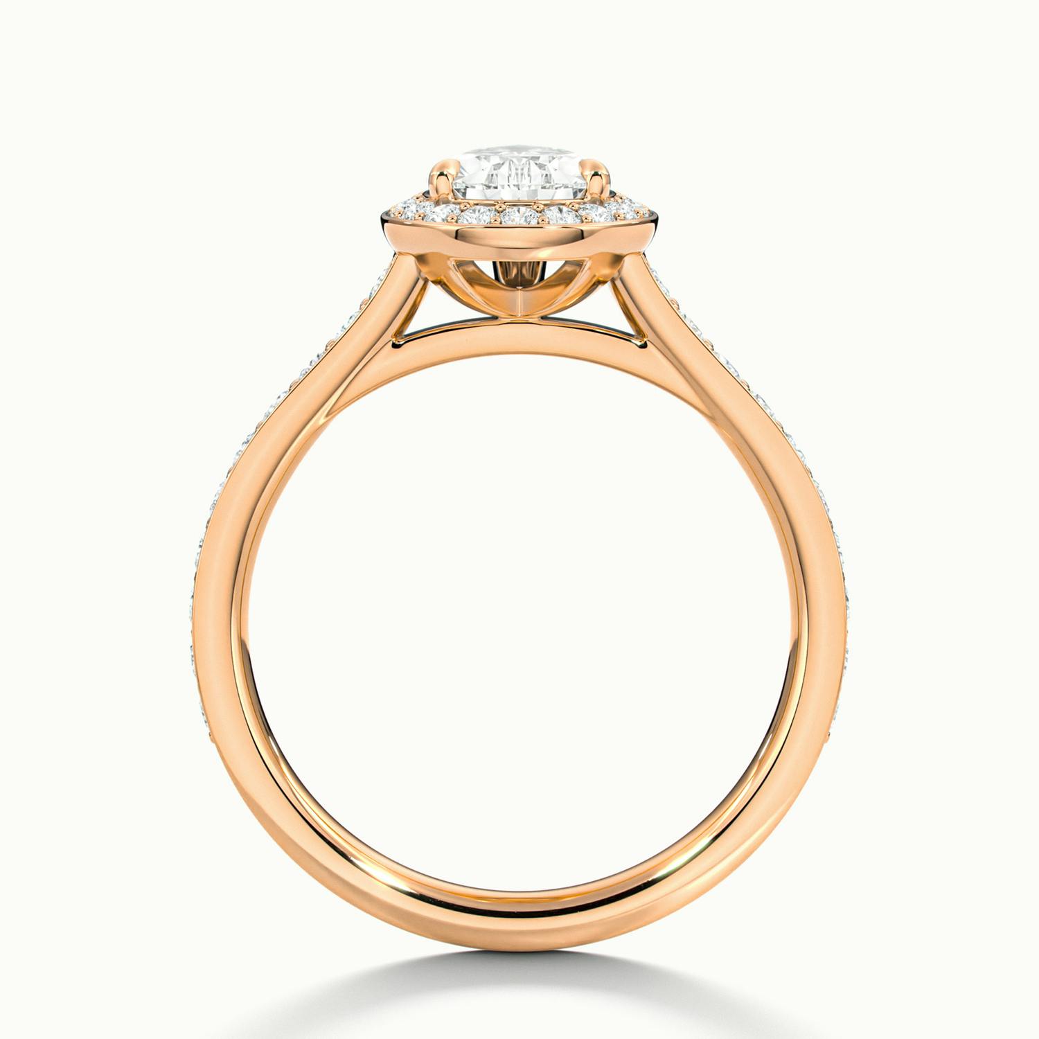 Pear Classic Faye Halo Engagement Ring.