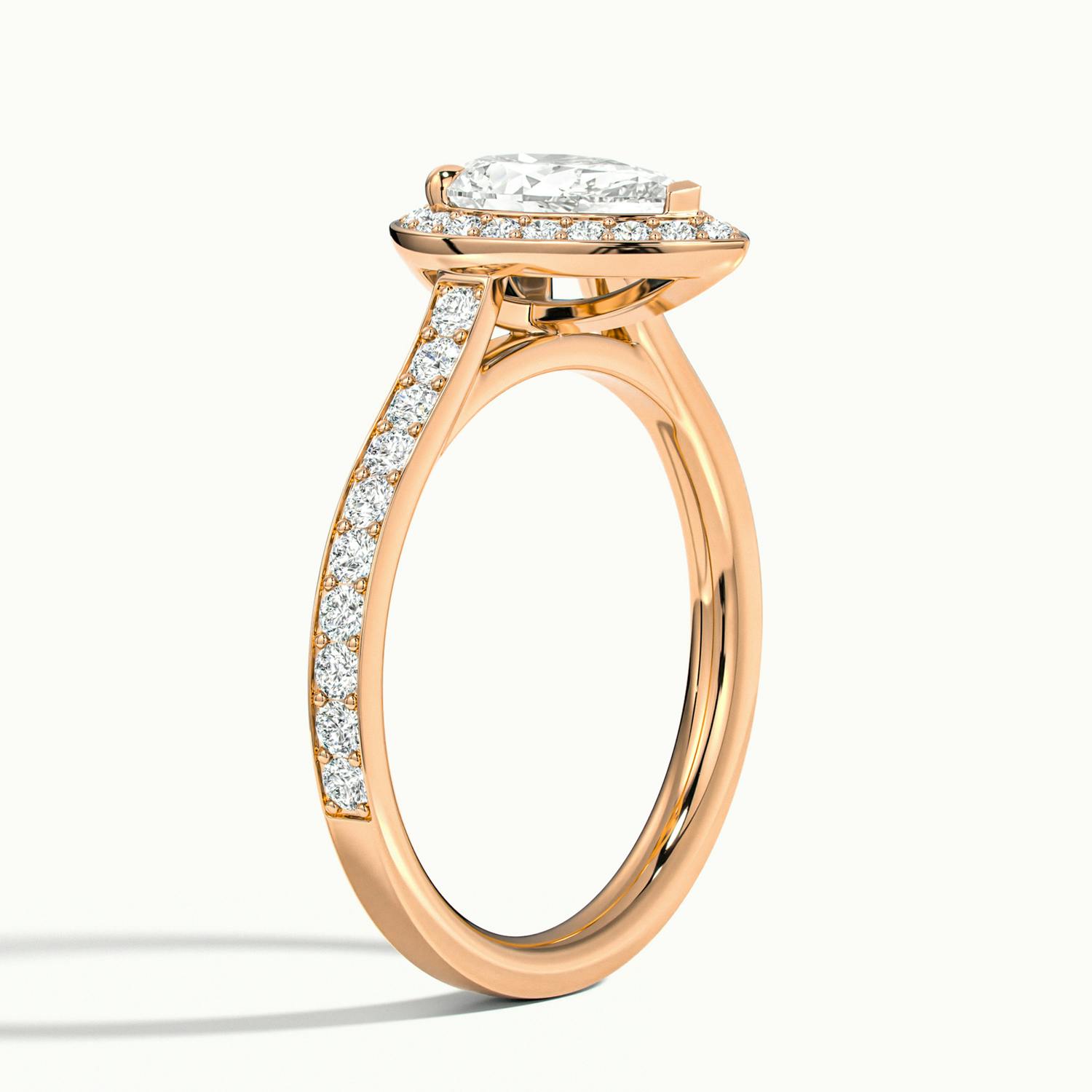 Pear Classic Faye Halo Engagement Ring.
