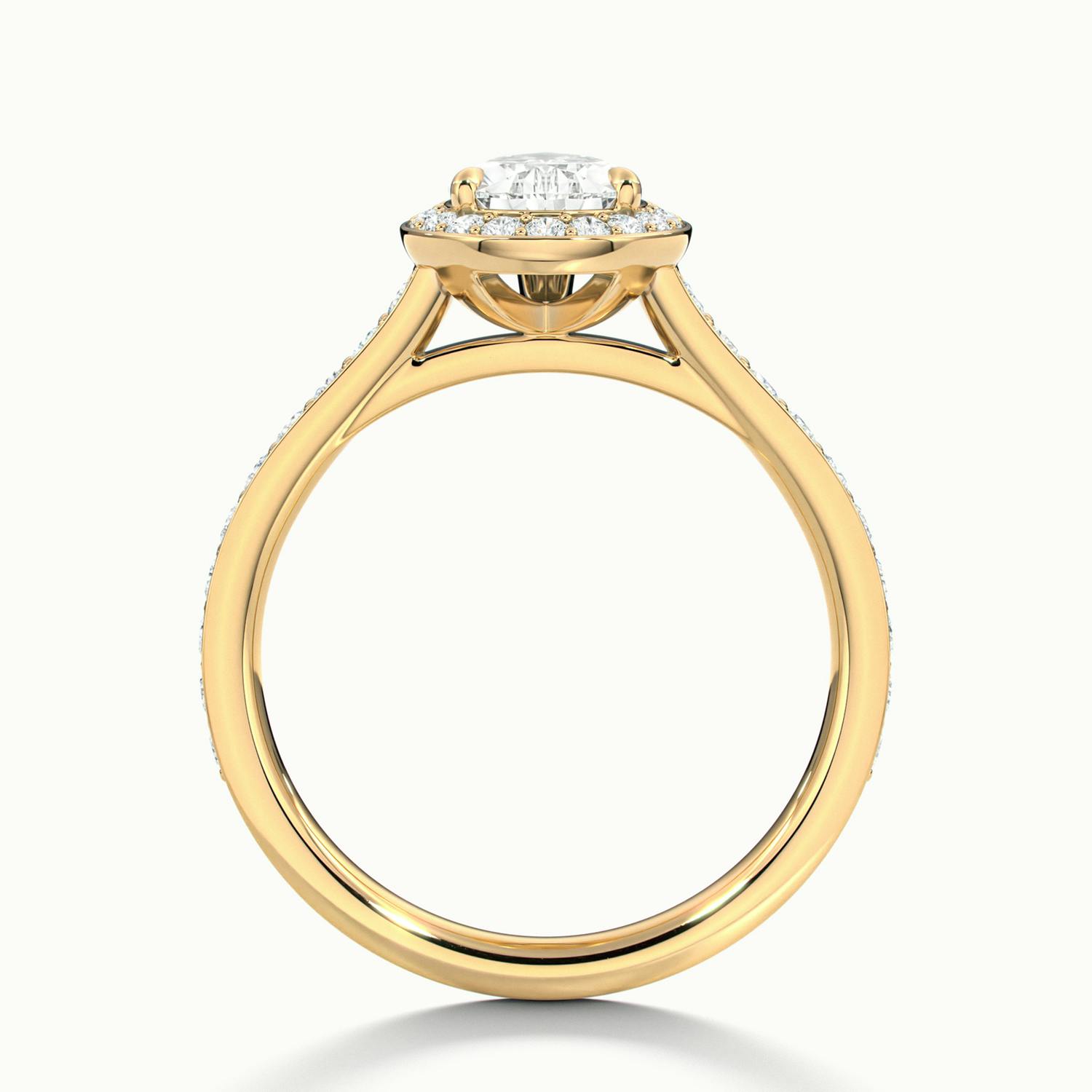 Pear Classic Faye Halo Engagement Ring.