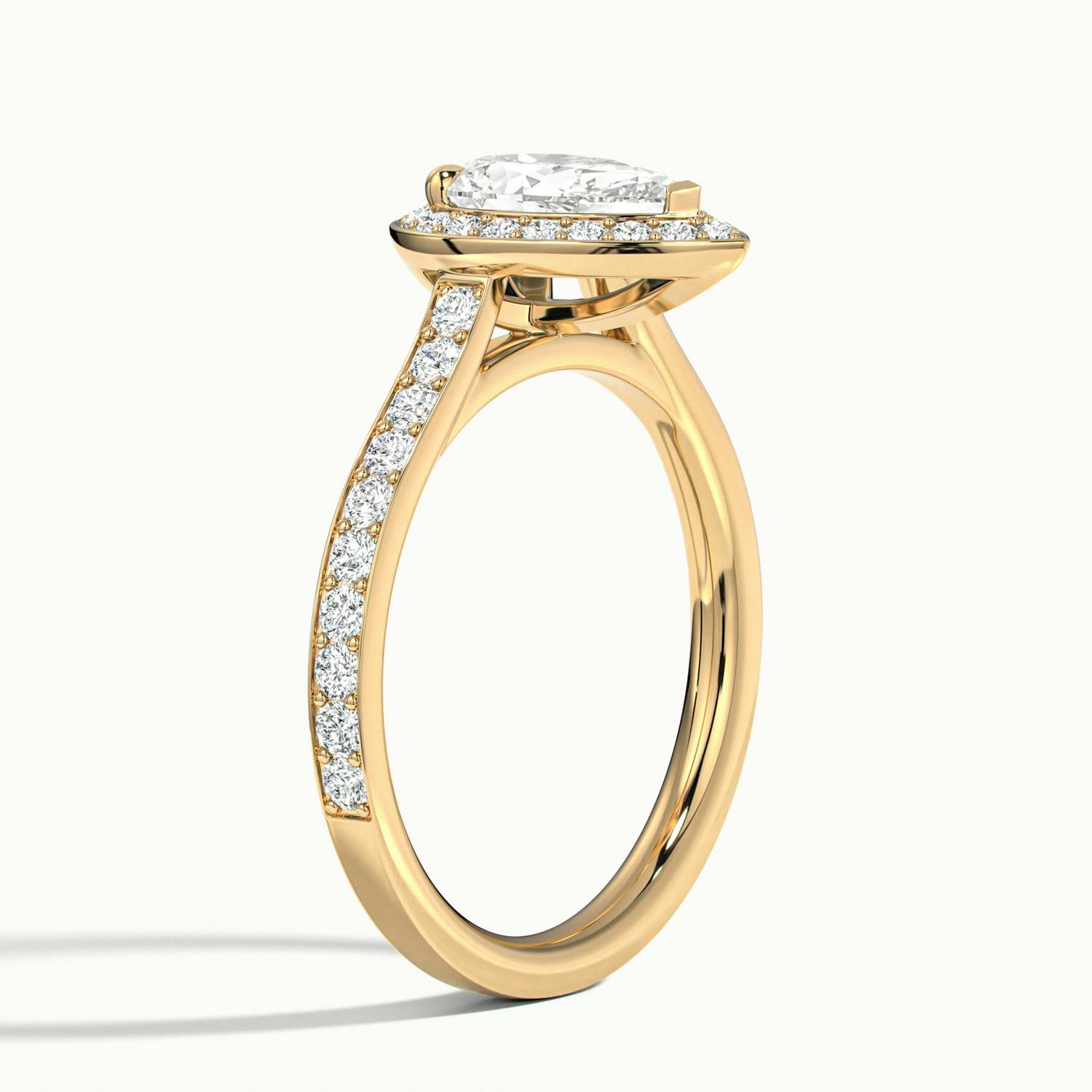 Pear Classic Faye Halo Engagement Ring.