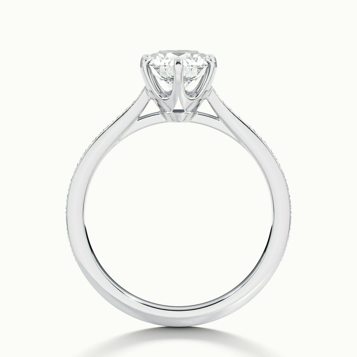 Round Beaumont Pavé Engagement Ring