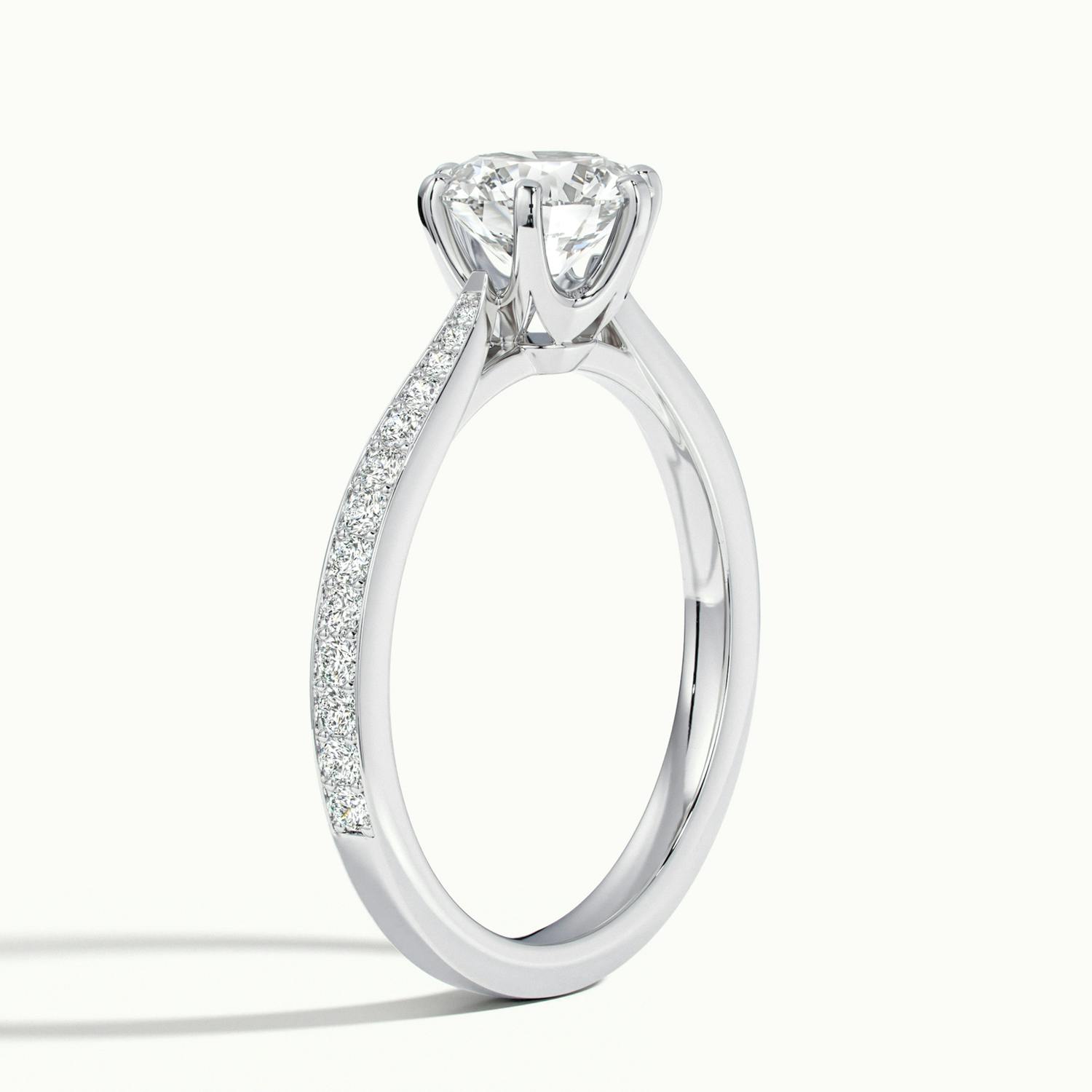 Round Beaumont Pavé Engagement Ring
