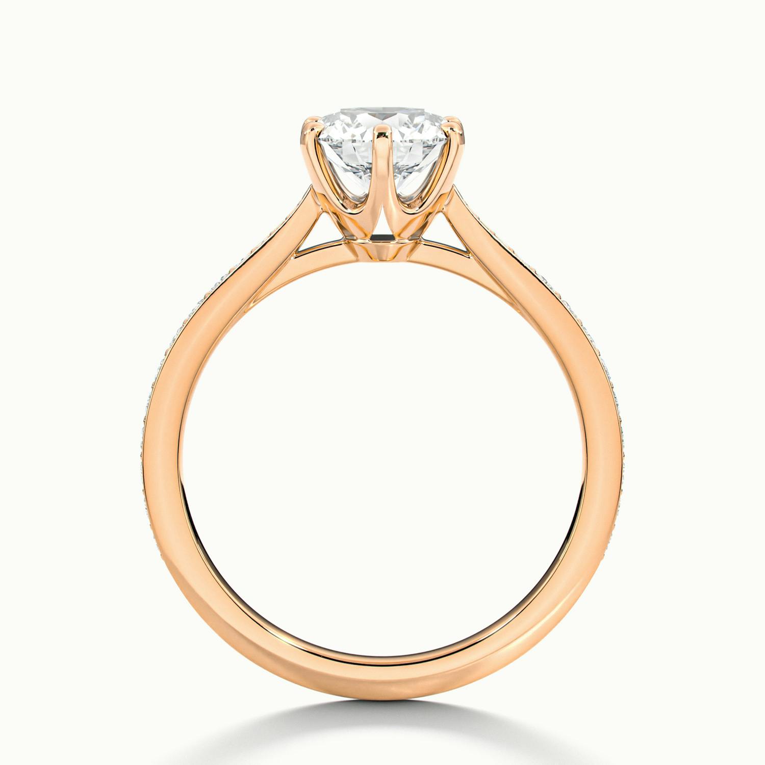 Round Beaumont Pavé Engagement Ring