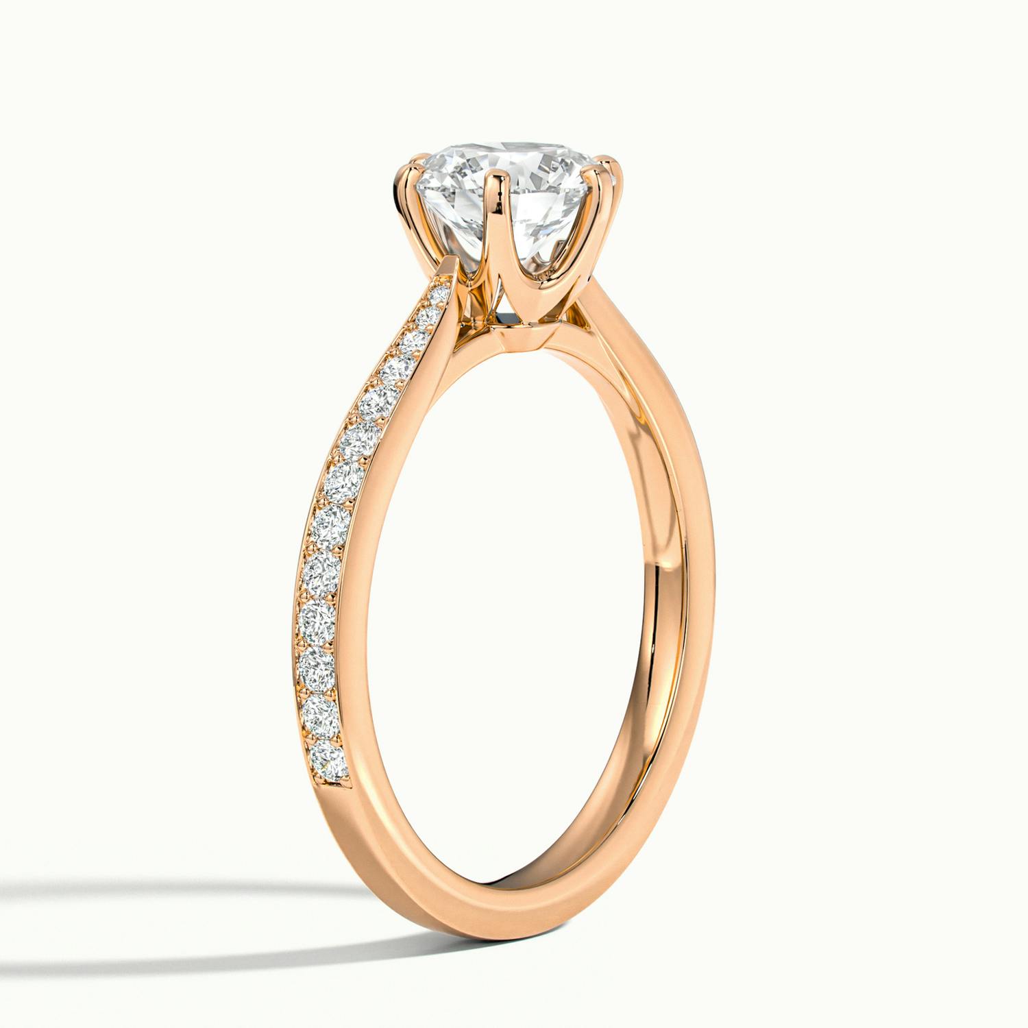 Round Beaumont Pavé Engagement Ring