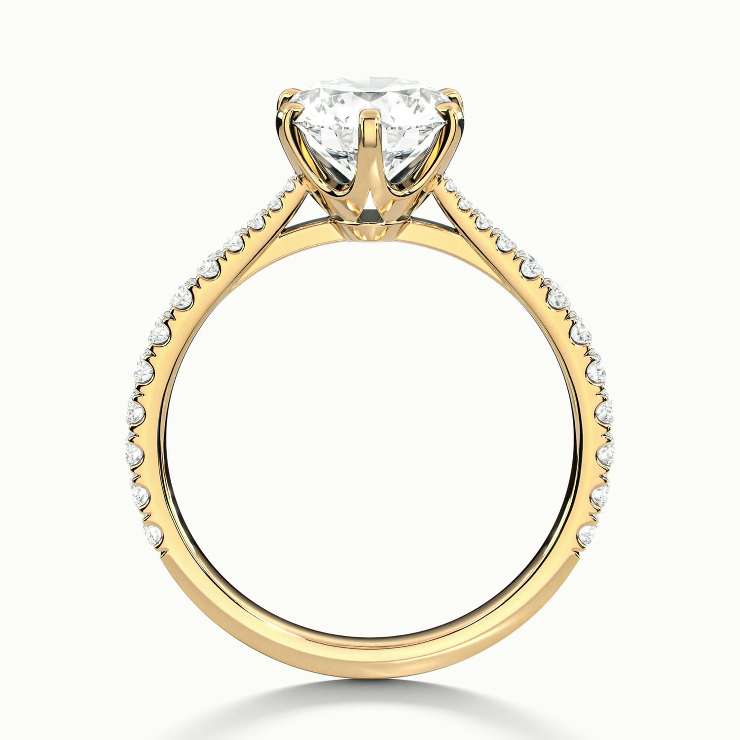 Round Beaumont Scallop Engagement Ring.