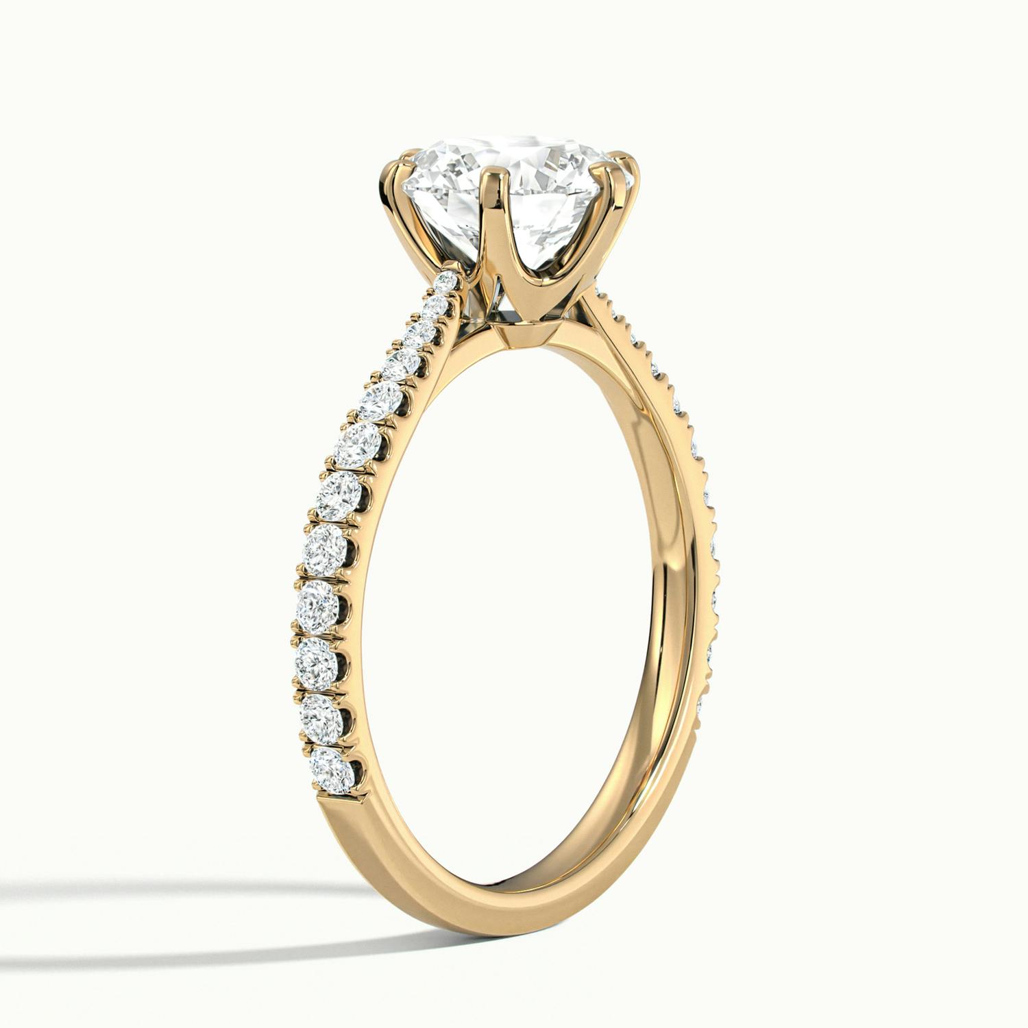 Round Beaumont Scallop Engagement Ring.