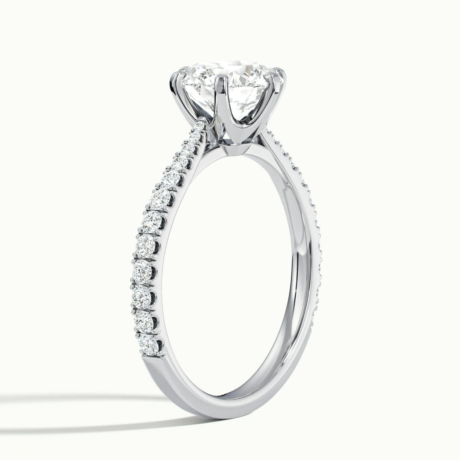 Round Beaumont Scallop Engagement Ring.