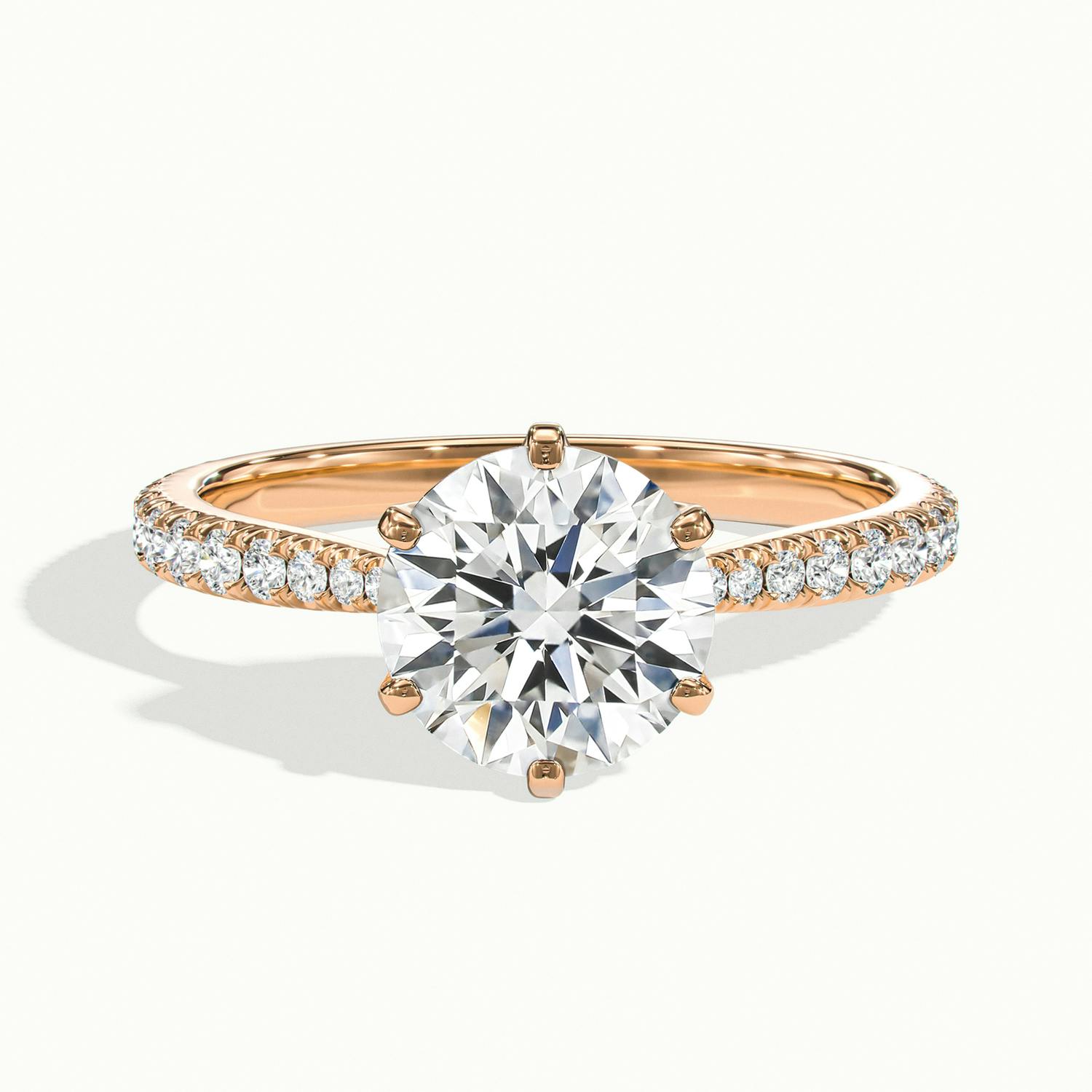 Round Beaumont Scallop Engagement Ring.