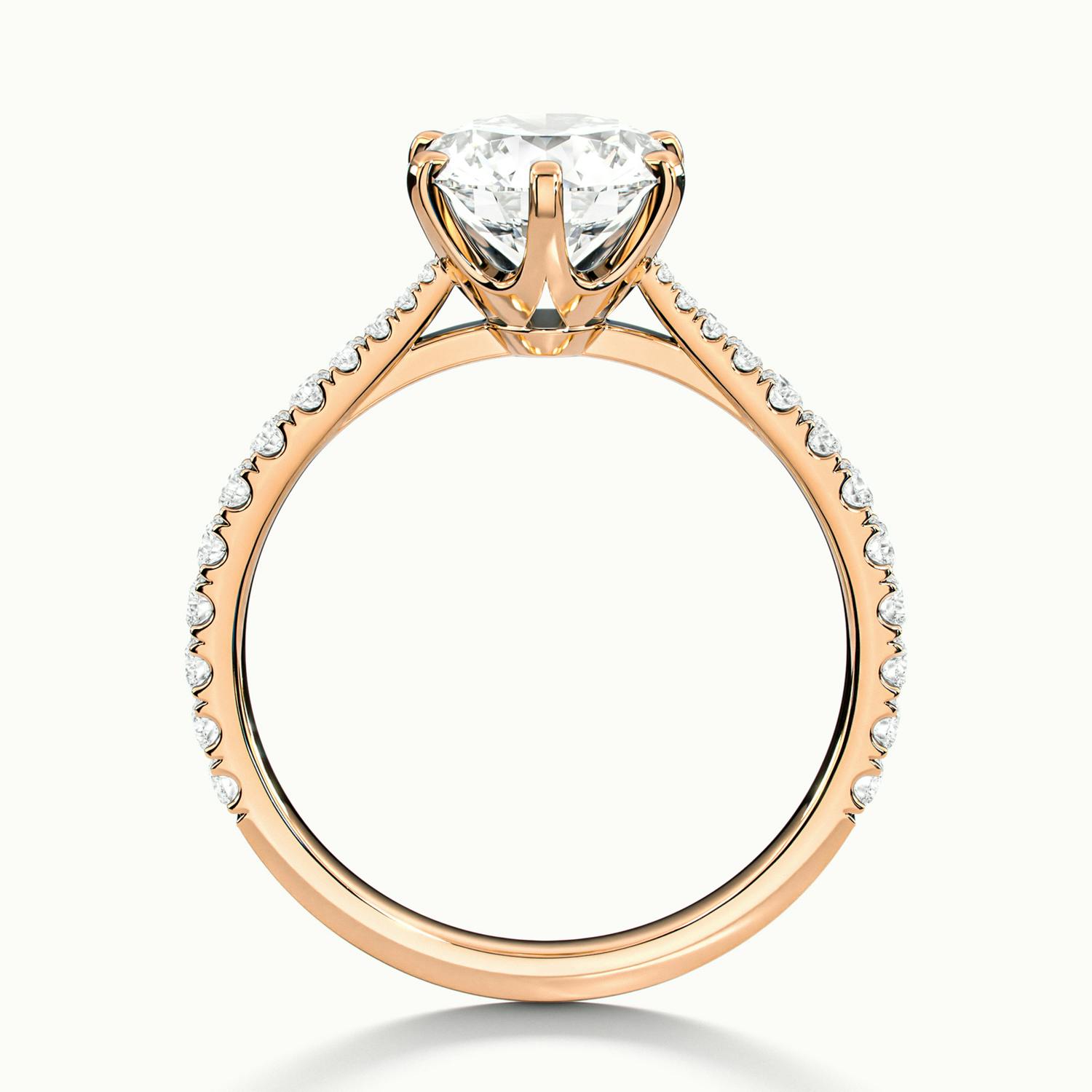 Round Beaumont Scallop Engagement Ring.