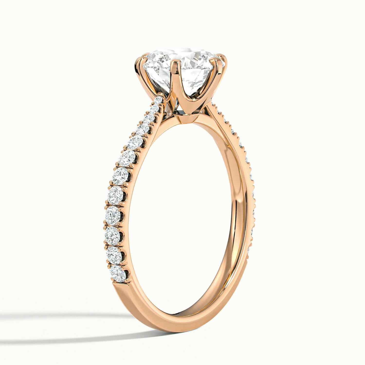 Round Beaumont Scallop Engagement Ring.