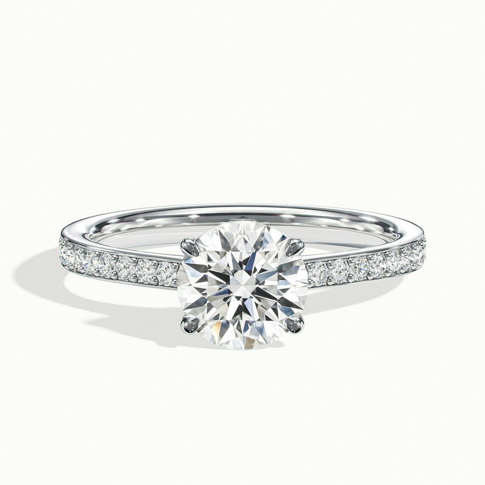 Harlow Pavé Round Engagement Ring.